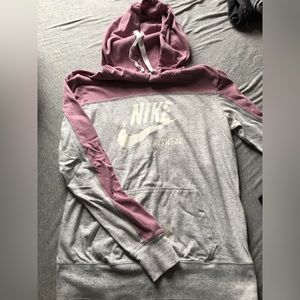 Nike pullover gray and pink